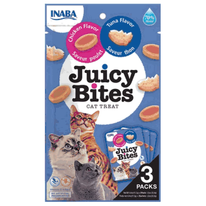 Inaba Juicy Bites Chicken & Tuna Cat Treats 3PCS