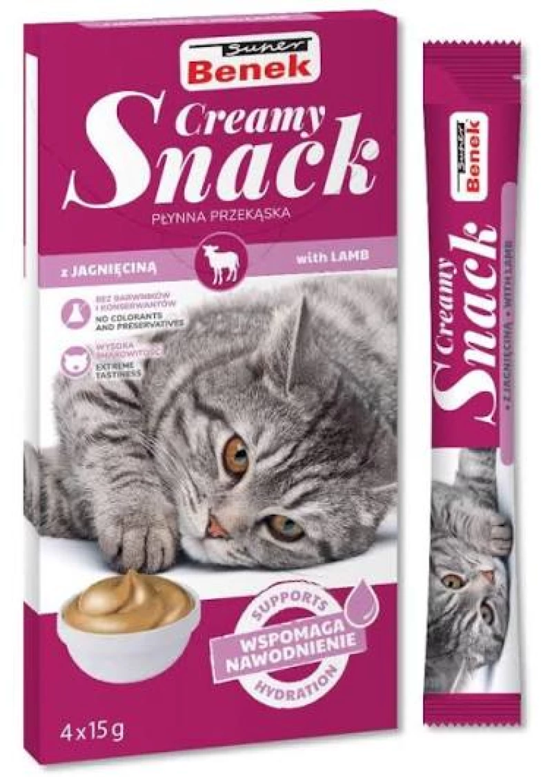 SUPER BENEK CREAMY SNACK DINDE HAIR & SKIN 4*15gr