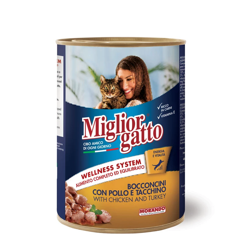 BOITE MIGLIOR GATTO POULET & DINDE