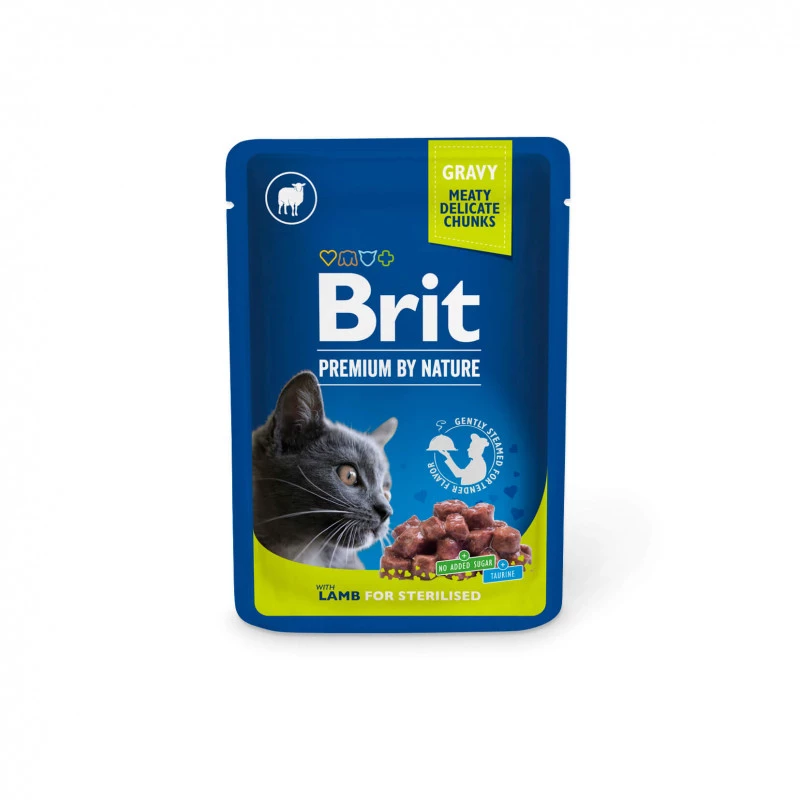 pochons-brit-premium-a-lagneau-pour-chat-sterilise100g