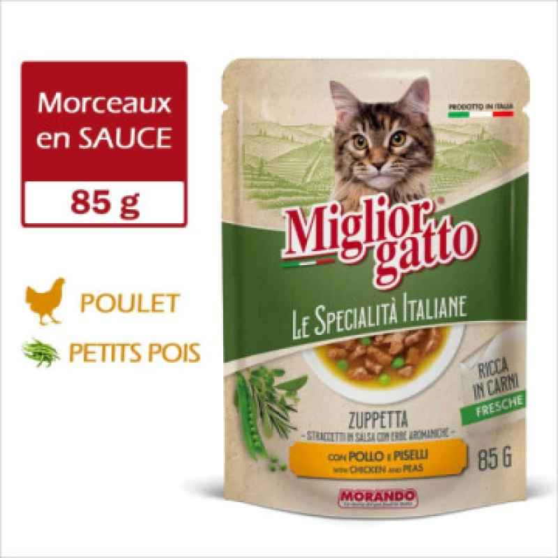 migliorgatto-pochon-italiane-en-sauce-85g-poulet-petit-pois