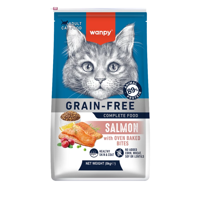 WANPY CHAT ADULTE AU SAUMON 8KG