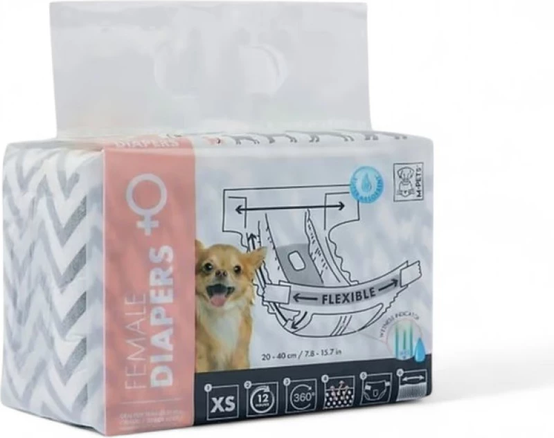 COUCHE POUR CHIEN FEMELLE M-PETS - 10pcs