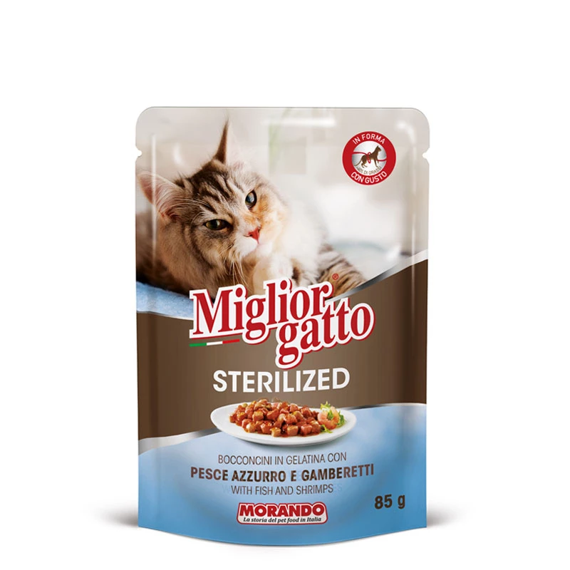 miglior-gatto-sterilised-pesce-azzurogamberetti-gel-85-gr
