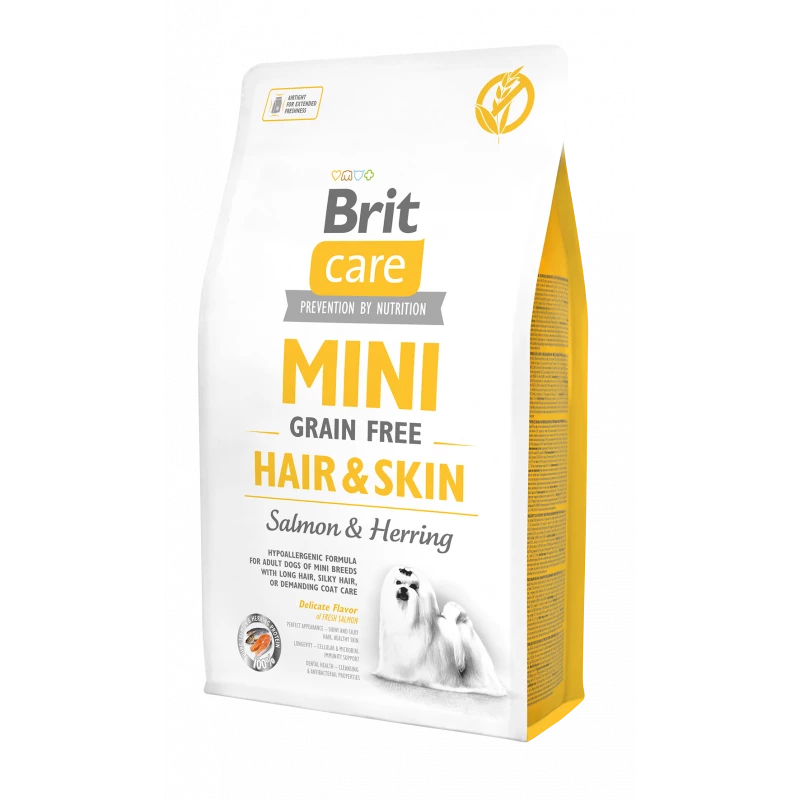 BRIT CARE GRAINFREE MINI HAIR & SKIN 2kg - saumon & hareng