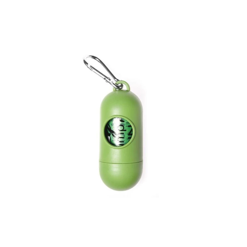 RECORD Distributeur FUNKY Vert avec sacs de déchets 10x4x4,5cm