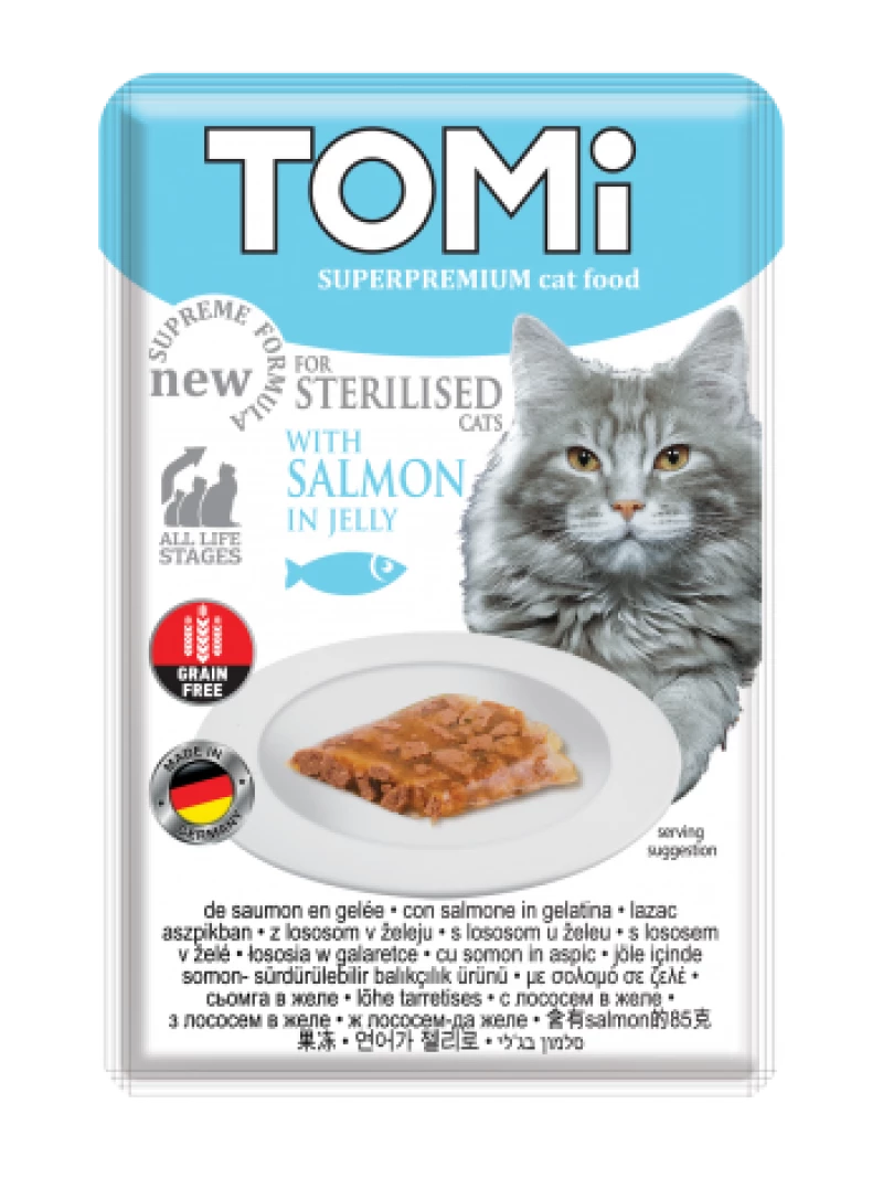 pochon-tomi-sterilised-cats-salmon-in-jelly-85gr