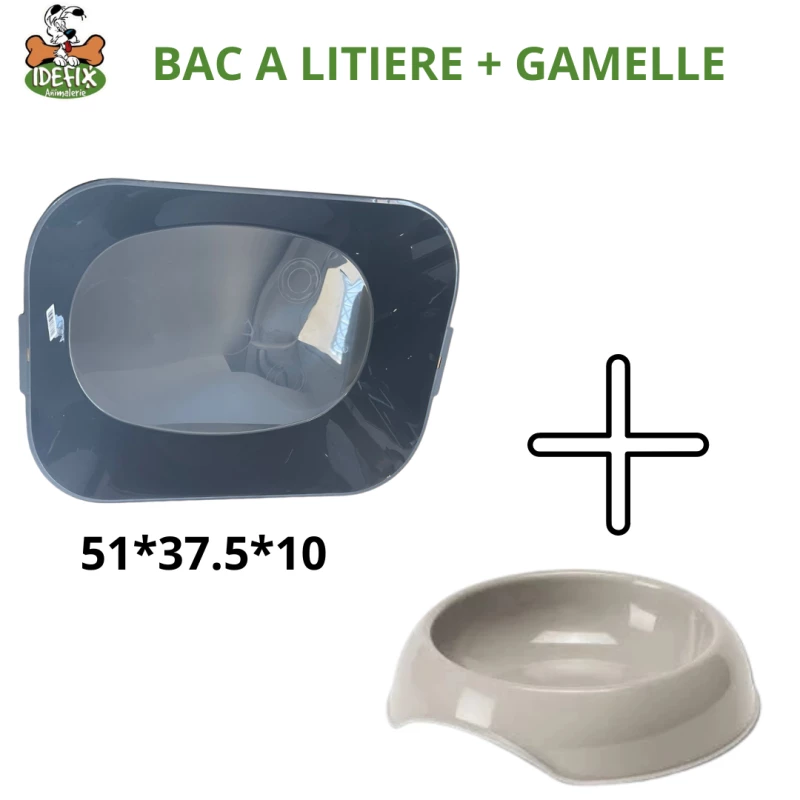 BAC A LITIERE + GAMELLE