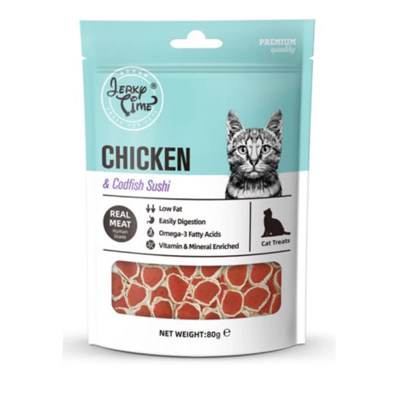 Jerky Time Sushi Poulet et Cabillaud 80g