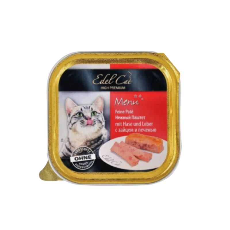 ²BARQUETTE EDEL CAT PATEE LIEVRE ET FOIE 100GR