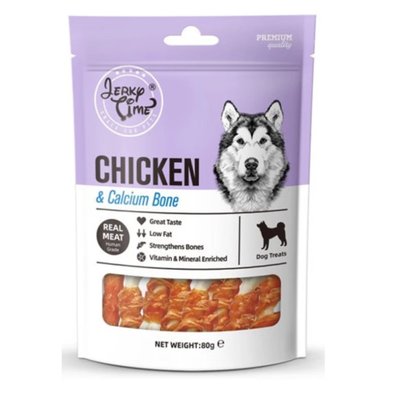 Jerky Time Mini Os au Poulet enrichis en Calcium 90g