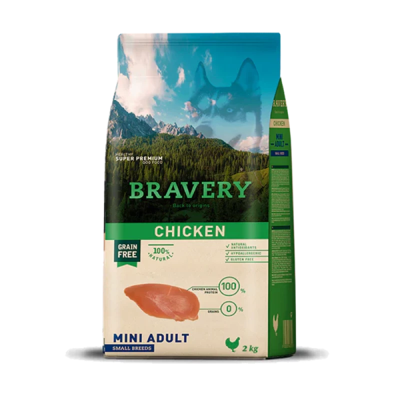 bravery-mini-adult-sans-cereales-poulet-2-kg