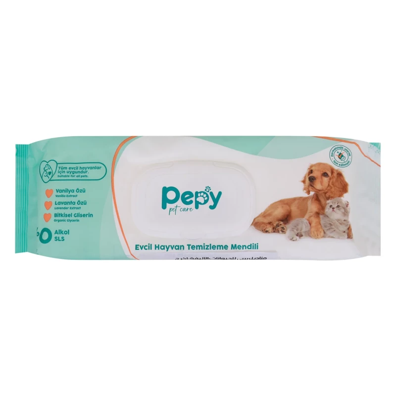 Lingettes nettoyantes Pepy pour chats et chiens 50